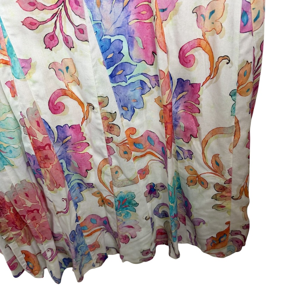 Soft Surroundings Floral Watercolor Flourish Maxi Dress XL Multicolor Flowy - Picture 5 of 12
